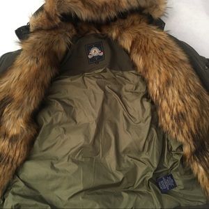 Rich Cotton Men Winter Warm Thick Faux Fur Lined Parka Hooded Padded Coat Jacket Removable Fur Trim